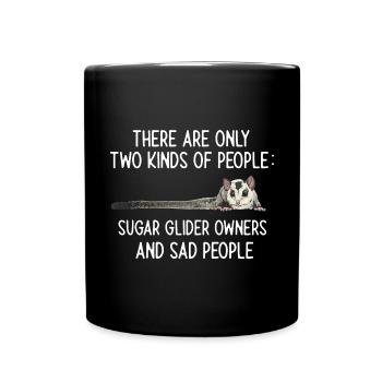 Kurzkopfgleitbeutler Sugar Glider - Tasse einfarbig - Schwarz - Vorne