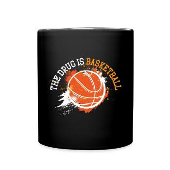 Basketball Spruch Motiv I Basketballer - Tasse einfarbig - Schwarz - Vorne