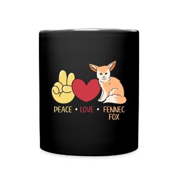 Fennek Fuchs Fennec Fox Wüstenfuchs - Tasse einfarbig - Schwarz - Vorne