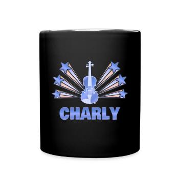 Violin Charly - Full Colour Mug - black - Front