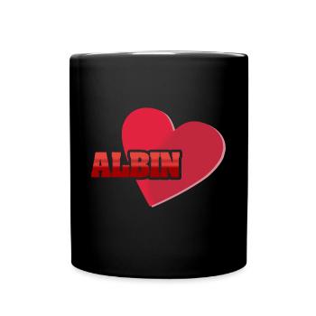 Gift for Albin - Full Colour Mug - black - Front