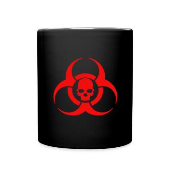 Biohazard Skull Icon - Full Colour Mug - black - Front