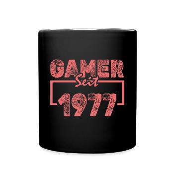 Jahr 1977 - Tasse einfarbig - Schwarz - Vorne