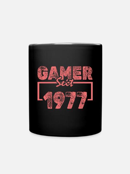 Jahr 1977 - Tasse einfarbig - Schwarz