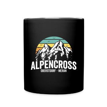 Traversée des Alpes Oberstdorf Merano Alpine Cross - Mug uni - noir - Devant