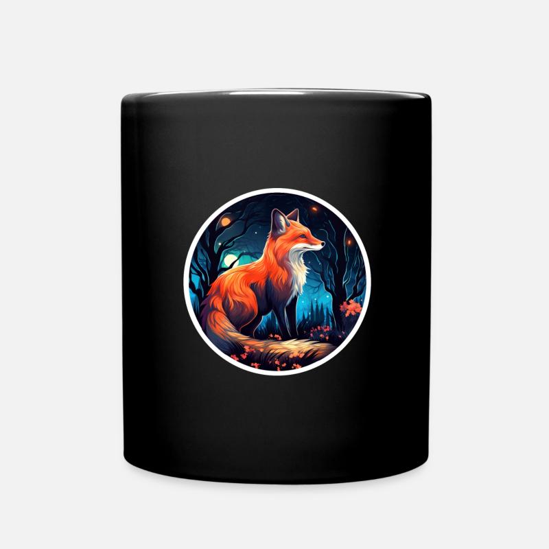 Animaux de bât : renards, renards, habitants de la forêt, animaux forestiers - Mug uni - noir