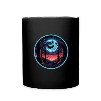 Fledermäuse Fledermaus Flughunde Halloween - Tasse einfarbig - Schwarz - Vorne