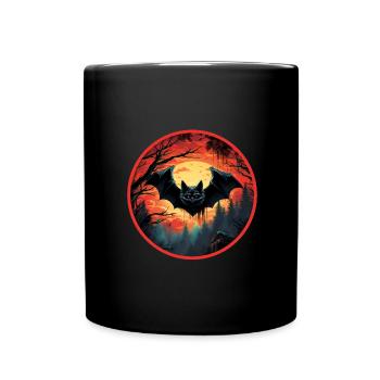 Fledermäuse Fledermaus Flughunde Halloween - Tasse einfarbig - Schwarz - Vorne