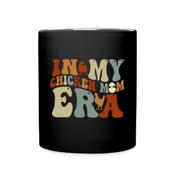 À l’époque de ma maman poulet pour les mamans poulet - Mug uni - noir - Devant