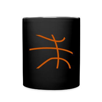 Basketball Basketballer - Tasse einfarbig - Schwarz - Vorne