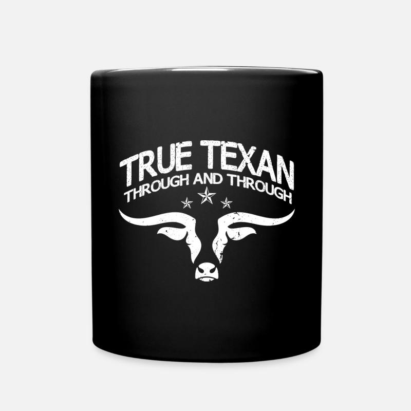 Echter Texaner durch und durch - Tasse einfarbig - Schwarz