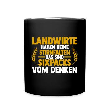 Landwirtschaft Bauer Landwirt - Tasse einfarbig - Schwarz - Vorne