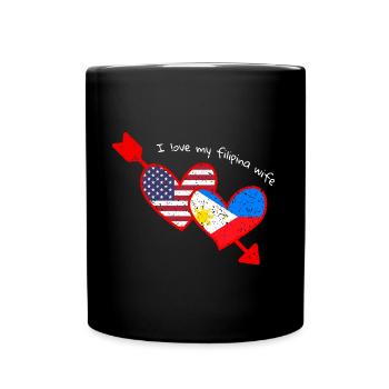 Filipina Wife Design für stolze Pinoys - Tasse einfarbig - Schwarz - Vorne
