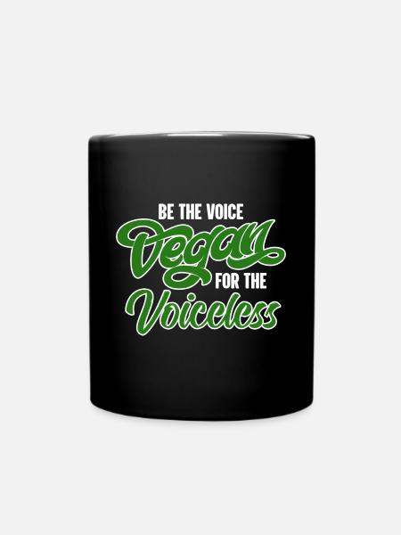 Vegan Veganismus - Tasse einfarbig - Schwarz