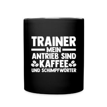 Kaffee Sportmannschaft Trainer - Tasse einfarbig - Schwarz - Vorne