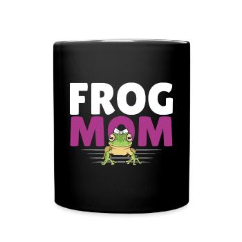Women Amphibian Herpetologist Mother Frog Mom - Full Colour Mug - black - Front