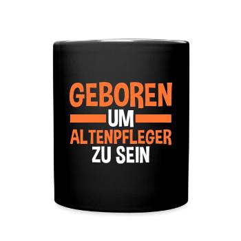 Pflege Pflegekraft Altenpfleger - Tasse einfarbig - Schwarz - Vorne