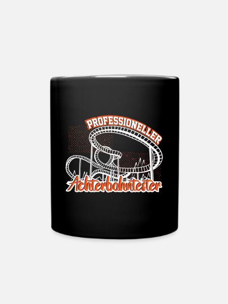Achterbahn Professioneller Achterbahntester - Tasse einfarbig - Schwarz