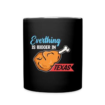 Chicken in Texas design for proud Texans - Full Colour Mug - black - Front