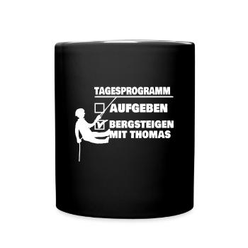 Vorname Thomas - Tasse einfarbig - Schwarz - Vorne