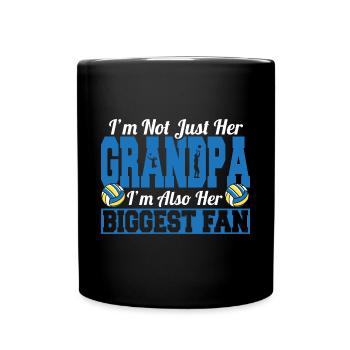 Grandfather I'm Her Grandpa I'm Her Biggest Fan Vo - Full Colour Mug - black - Front
