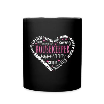 Aide domestique, femme de ménage, femme de ménage - Mug uni - noir - Devant