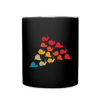 Snail lovers Types of snails owners - Full Colour Mug - black - Front