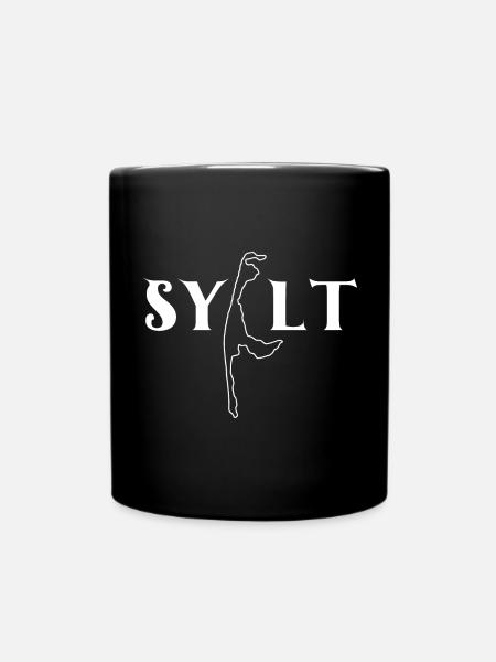 Die Insel Sylt - Tasse einfarbig - Schwarz