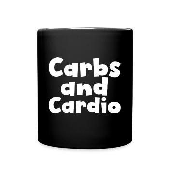 Carbs And Cardio - Tasse einfarbig - Schwarz - Vorne