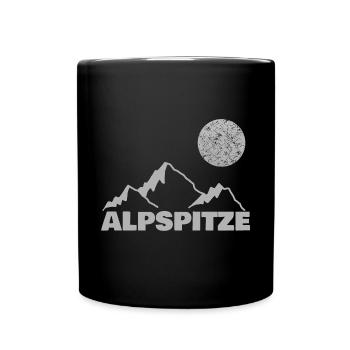 Sonnenaufgang Alpspitz - Tasse einfarbig - Schwarz - Vorne