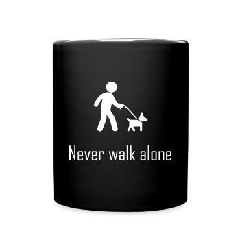 Never walk alone - Tasse einfarbig - Schwarz - Vorne