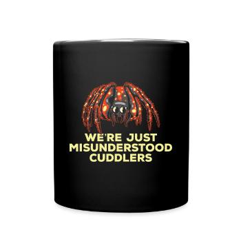 Misunderstood cuddly tarantula owners - Full Colour Mug - black - Front