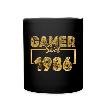 Jahr 1986 - Tasse einfarbig - Schwarz - Vorne