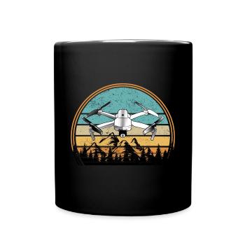 Drohnen Pilot Drohne Whoop Copter FPV Pilot Drone - Tasse einfarbig - Schwarz - Vorne