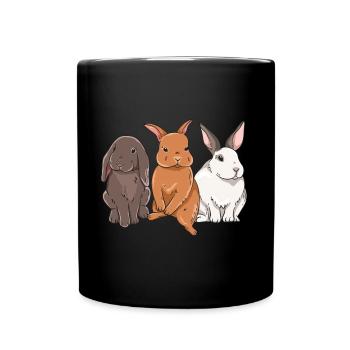Conception de lapin mignon pour les propriétaires de lapins - Mug uni - noir - Devant