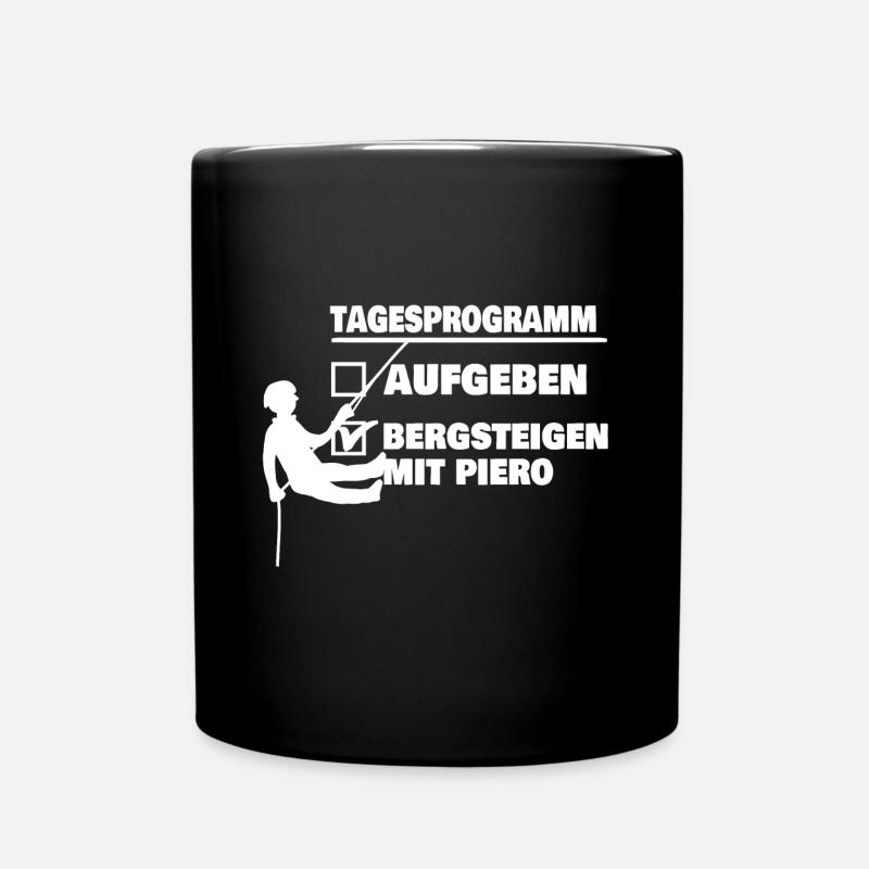 Berg aufgeben - Tasse einfarbig - Schwarz