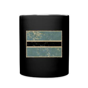 Flagge Botswana - Tasse einfarbig - Schwarz - Vorne