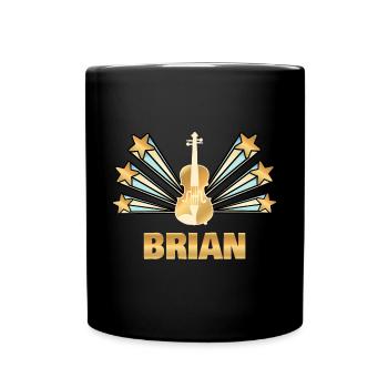 Musikinstrument Brian - Tasse einfarbig - Schwarz - Vorne