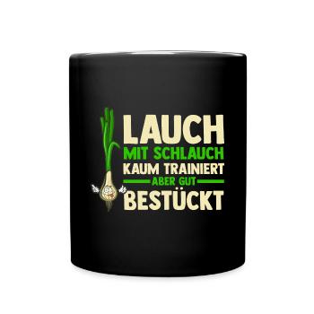 Bodybuilding Sport Fitness Lauch - Tasse einfarbig - Schwarz - Vorne