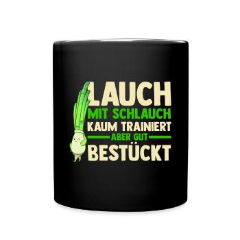 Bodybuilding Sport Fitness Lauch - Tasse einfarbig - Schwarz - Vorne