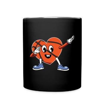 Basketball Basketballer - Tasse einfarbig - Schwarz - Vorne