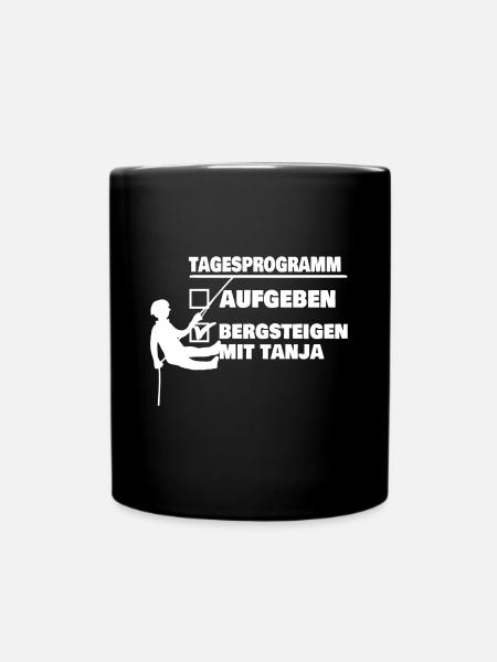 Tanja als Tanja - Tasse einfarbig - Schwarz