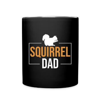 Père Hommes Forêt Animal Drôle Écureuil Papa - Mug uni - noir - Devant