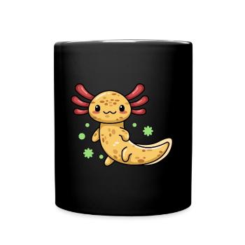 Axolotl-Design aus Kupfer für Axolotl-Liebhaber - Tasse einfarbig - Schwarz - Vorne