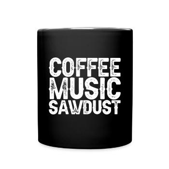 Coffee Music Sawdust 3 - Full Colour Mug - black - Front