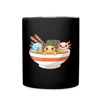 Conception de nouilles Ramen Axoltol pour les amateurs d’axolotl - Mug uni - noir - Devant