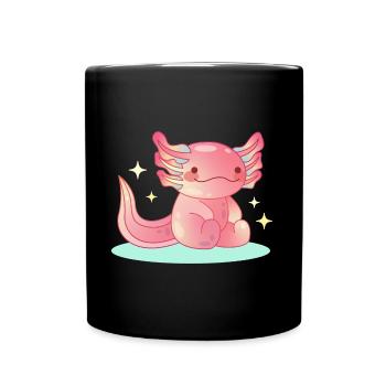 Axolotl Relax Design für Axolotl-Liebhaber - Tasse einfarbig - Schwarz - Vorne