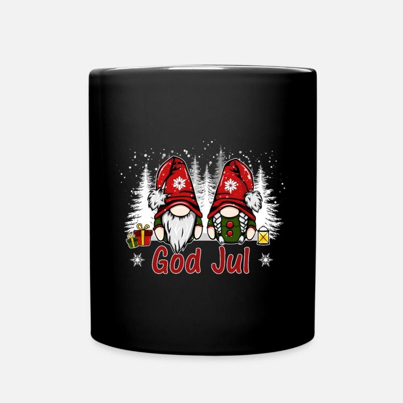 God Jul Julenisser Nisser Weihnachten Danmark - Tasse einfarbig - Schwarz