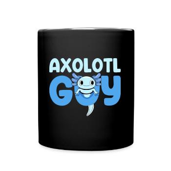 Axolotl Guy Design für Axolotl-Liebhaber - Tasse einfarbig - Schwarz - Vorne
