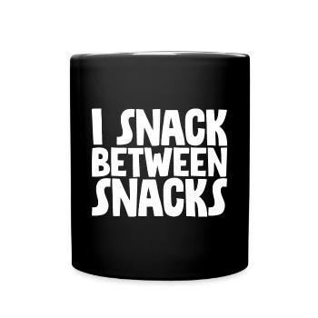 I Snack Between Snacks - Full Colour Mug - black - Front